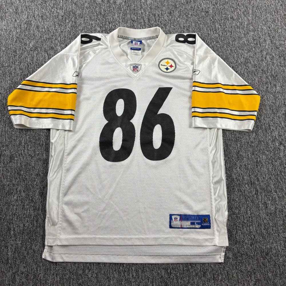 Vintage Pittsburgh Steelers Hines Ward 86 Reebok NFL Jersey White Mens Large